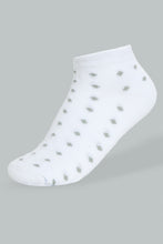 Load image into Gallery viewer, Redtag-Grey/White/Pink-Yarn-Dyed-Polka-Ankle-Socks-(3-Pack)-365,-Colour:Assorted,-Filter:Women&#39;s-Clothing,-New-In,-New-In-Women,-Non-Sale,-Section:Women,-Women-Socks-Women&#39;s-
