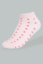 Load image into Gallery viewer, Redtag-Grey/White/Pink-Yarn-Dyed-Polka-Ankle-Socks-(3-Pack)-365,-Colour:Assorted,-Filter:Women&#39;s-Clothing,-New-In,-New-In-Women,-Non-Sale,-Section:Women,-Women-Socks-Women&#39;s-
