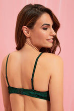 Load image into Gallery viewer, Redtag-Dark-Green-Plain-Velvet-Balconette-Bra-Colour:Olive,-Deals:20%OFF,-Filter:Women&#39;s-Clothing,-New-In,-New-In-Women,-Non-Sale,-Section:Women,-TBL,-W21B,-Women-Bras-Women&#39;s-
