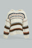 White Texured Pullover