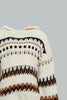 White Texured Pullover