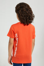 Load image into Gallery viewer, Redtag-Red-T-Shirt-With-Printed-Zipper-Graphic-Prints-Boys-2 to 8 Years
