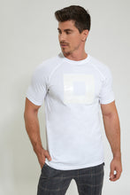 تنزيل الصورة على معرض الصور، Redtag-White-Printed-T-Shirt-T-Shirts-Men&#39;s-
