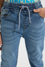 Load image into Gallery viewer, Blue Elasticated Waist Jean
