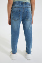 Load image into Gallery viewer, Blue Elasticated Waist Jean
