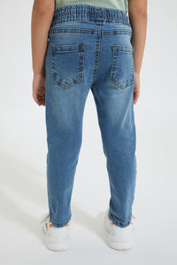 Blue Elasticated Waist Jean