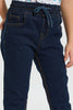 Navy Elasticated Waist Jean