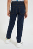 Navy Elasticated Waist Jean