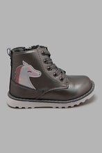 تنزيل الصورة على معرض الصور، Redtag-Grey-Unicorn-High-Top-Boot-Character,-Colour:Mid-Grey,-Filter:Girls-Footwear-(1-to-3-Yrs),-ING-Boots,-New-In,-New-In-ING-FOO,-Non-Sale,-W21B-Infant-Girls-1 to 3 Years
