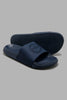 Redtag-Navy-Embossed-Slide-Sliders-Men's-