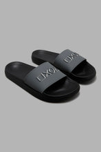 Load image into Gallery viewer, Redtag-Grey-Strap-Embossed-Slide-Character,-Colour:Mid-Grey,-Filter:Men&#39;s-Footwear,-Men-Flip-Flops,-New-In,-New-In-Men-FOO,-Non-Sale,-W21B-Men&#39;s-0
