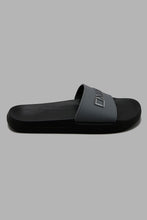 Load image into Gallery viewer, Redtag-Grey-Strap-Embossed-Slide-Character,-Colour:Mid-Grey,-Filter:Men&#39;s-Footwear,-Men-Flip-Flops,-New-In,-New-In-Men-FOO,-Non-Sale,-W21B-Men&#39;s-0
