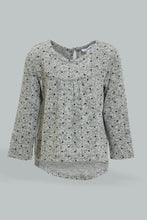 Load image into Gallery viewer, Redtag-Grey-Printed-Sweater-T-Shirt-Long-Sleeves-Infant-Girls-3 to 24 Months
