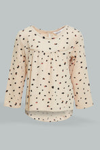 Load image into Gallery viewer, Redtag-Beige-Printed-Sweater-T-Shirt-Long-Sleeves-Infant-Girls-3 to 24 Months
