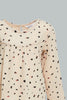 Redtag-Beige-Printed-Sweater-T-Shirt-Long-Sleeves-Infant-Girls-3 to 24 Months