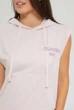 Load image into Gallery viewer, Pink Oversized Sleeveless Hoodie
