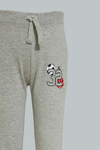 Redtag-Grey-Football-Actve-Pant-Joggers-Infant-Boys-3 to 24 Months