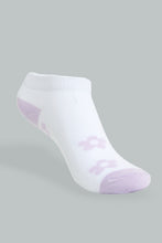 Load image into Gallery viewer, Redtag-White/Purple-Ankle-Socks-2Pcs-Pack-365,-Colour:Assorted,-Filter:Senior-Girls-(9-to-14-Yrs),-GSR-Socks,-New-In,-New-In-GSR,-Non-Sale,-Section:Kidswear-Senior-Girls-
