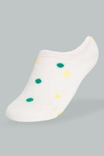 Load image into Gallery viewer, Redtag-White/Mustard-Invisible-Socks-2Pcs-Pack-365,-Colour:Assorted,-Filter:Senior-Girls-(9-to-14-Yrs),-GSR-Socks,-New-In,-New-In-GSR,-Non-Sale,-Section:Kidswear-Senior-Girls-
