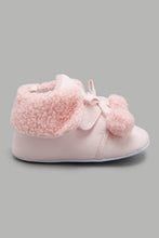 Load image into Gallery viewer, Redtag-Pink-Pom-Pom-Pram-Booties-Character,-Colour:Pale-Pink,-Filter:Baby-Footwear-(0-to-18-Mths),-NBF-Boots,-New-In,-New-In-NBF-FOO,-Non-Sale,-W21B-Baby-0 to 18 Months
