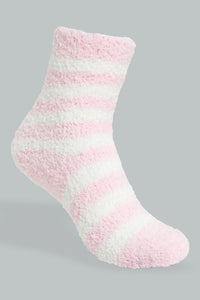 Redtag-Pink/White-Fluffy-Socks-2Pack-365,-Colour:Assorted,-Filter:Senior-Girls-(9-to-14-Yrs),-GSR-Socks,-New-In,-New-In-GSR,-Non-Sale,-Section:Kidswear-Senior-Girls-