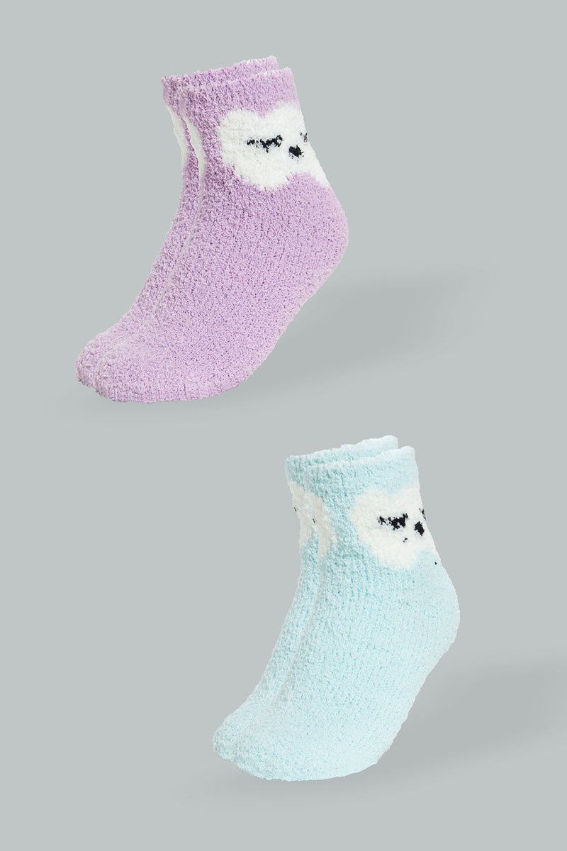 Redtag-Fluffy-Socks-2Pack-365,-Colour:Assorted,-Filter:Senior-Girls-(9-to-14-Yrs),-GSR-Socks,-New-In,-New-In-GSR,-Non-Sale,-Section:Kidswear-Senior-Girls-