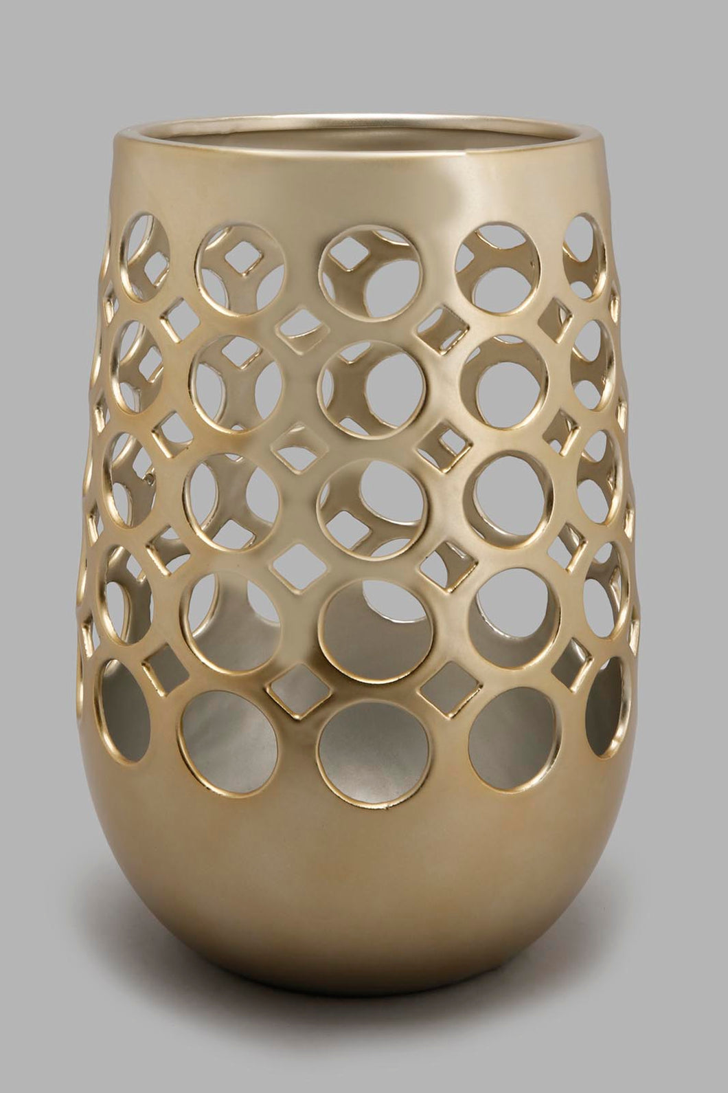 Redtag-Champagne-Gold-Lace-Pattern-Cylinder-Vase-Colour:Gold,-Filter:Home-Decor,-HMW-HOM-Vase,-HOM-HOME-SPUN-2,-New-In,-New-In-HMW-HOM,-Non-Sale,-Section:Homewares,-W21A-Home-Decor-