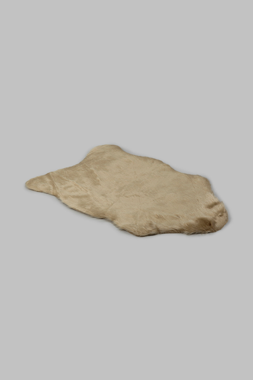 Beige Faux Fur Rug (Small)