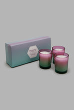 Load image into Gallery viewer, Redtag-Ombre-Effect
Pink-Sea-Salt-3pcs-VOTIVE-set-Candles-Home-Decor-
