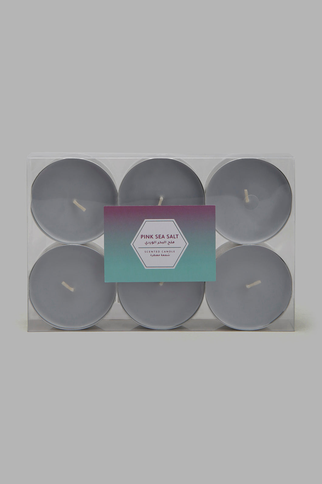 Redtag-Grey-
Pink-Sea-Salt-6pc-big-Tealights-set-Candles-Home-Decor-