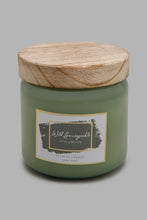 Load image into Gallery viewer, Redtag-Green-Honeysuckle-Glass-Jar-Candle-with-Wooden-lid-Candles-Home-Decor-
