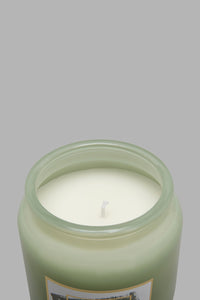 Redtag-Green-Honeysuckle-Glass-Jar-Candle-with-Wooden-lid-Candles-Home-Decor-