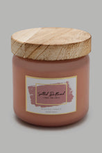 Load image into Gallery viewer, Redtag-Pink-Honeysuckle-Glass-Jar-Candle-with-Wooden-lid-Candles-Home-Decor-
