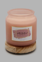 Load image into Gallery viewer, Redtag-Pink-Honeysuckle-Glass-Jar-Candle-with-Wooden-lid-Candles-Home-Decor-
