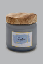 Load image into Gallery viewer, Redtag-Grey-Honeysuckle-Glass-Jar-Candle-with-Wooden-lid-Candles-Home-Decor-
