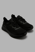 Load image into Gallery viewer, Redtag-Knit-Black-Trainer-BSR-Trainers,-Character,-Colour:Black,-Filter:Boys-Footwear-(5-to-14-Yrs),-New-In,-New-In-BSR-FOO,-Non-Sale,-W21B-Senior-Boys-5 to 14 Years
