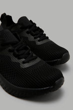 Load image into Gallery viewer, Redtag-Knit-Black-Trainer-BSR-Trainers,-Character,-Colour:Black,-Filter:Boys-Footwear-(5-to-14-Yrs),-New-In,-New-In-BSR-FOO,-Non-Sale,-W21B-Senior-Boys-5 to 14 Years
