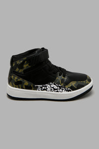 Redtag-Camo-High-Top-Sneakers-Boys-3 to 5 Years