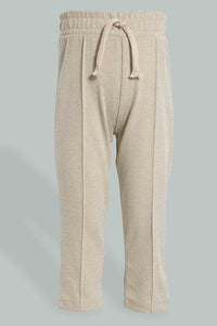 Redtag-Beige-Woven-Striped-Zip-Through-Jog-Set-Jog-Sets-Infant-Boys-3 to 24 Months
