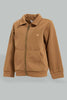 Redtag-Brown-Woven-Jog-Set-With-Pocket-Jog-Sets-Infant-Boys-3 to 24 Months