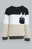 Redtag-Beige-Black-And-White-Novelty-Style-Jog-Sets-Infant-Boys-3 to 24 Months