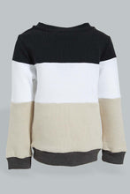 تنزيل الصورة على معرض الصور، Redtag-Beige-Black-And-White-Novelty-Style-Jog-Sets-Infant-Boys-3 to 24 Months
