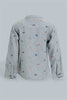 Redtag-Grey-Printed-Mandarin-Shirts-Casual-Shirts-Infant-Boys-3 to 24 Months