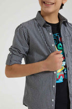 تنزيل الصورة على معرض الصور، Redtag-Black-Check-With-T-Shirt-Casual-Shirts-Senior-Boys-9 to 14 Years
