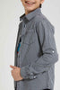Redtag-Black-Check-With-T-Shirt-Casual-Shirts-Senior-Boys-9 to 14 Years