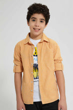 تنزيل الصورة على معرض الصور، Redtag-Yellow-Check-With-T-Shirt-Casual-Shirts-Senior-Boys-9 to 14 Years
