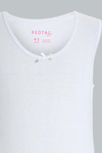 تنزيل الصورة على معرض الصور، Redtag-White-Assorted-3-Pack-Solid-Vest-Vests-Girls-2 to 8 Years
