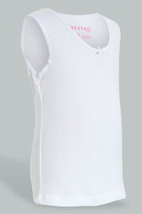 Redtag-White-Assorted-3-Pack-Solid-Vest-Vests-Girls-2 to 8 Years