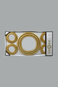 Gold Wall Mirror Set (5 Piece)