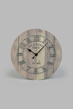 Load image into Gallery viewer, Beige Wooden Base with Black Dial Wall-Clock
